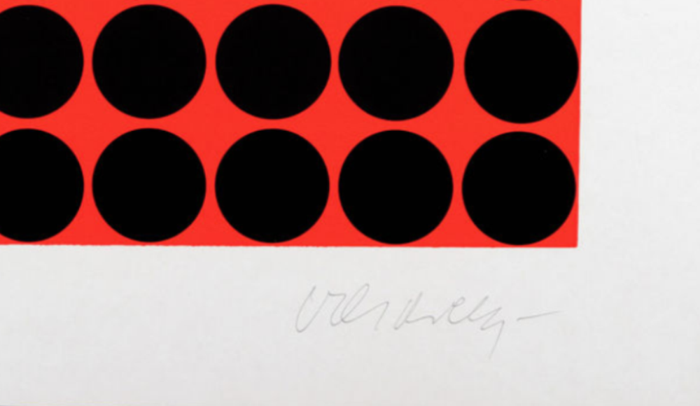 Victor VASARELY (1906 – 1997) Screenprint on paper- Pokol BF- 1968- signature