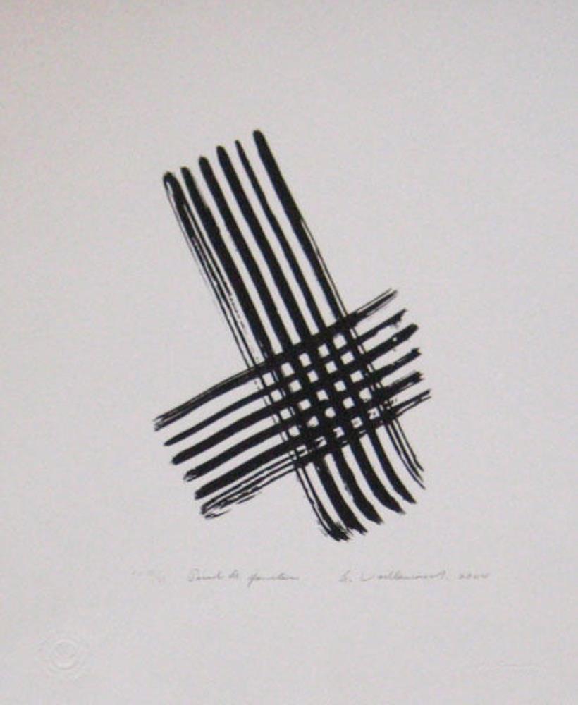 Armand VAILLANCOURT(1929) Sérigraphie sur papier Stonehenge – Point de junction, 2004