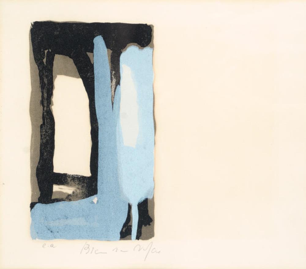 Blue and Black Abstract – Door ±1955