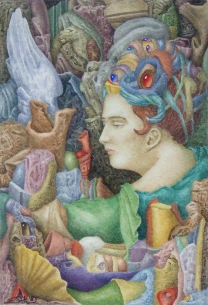 Erik HEYNINCK (1952) Watercolor on paper – Gaia, 1989
