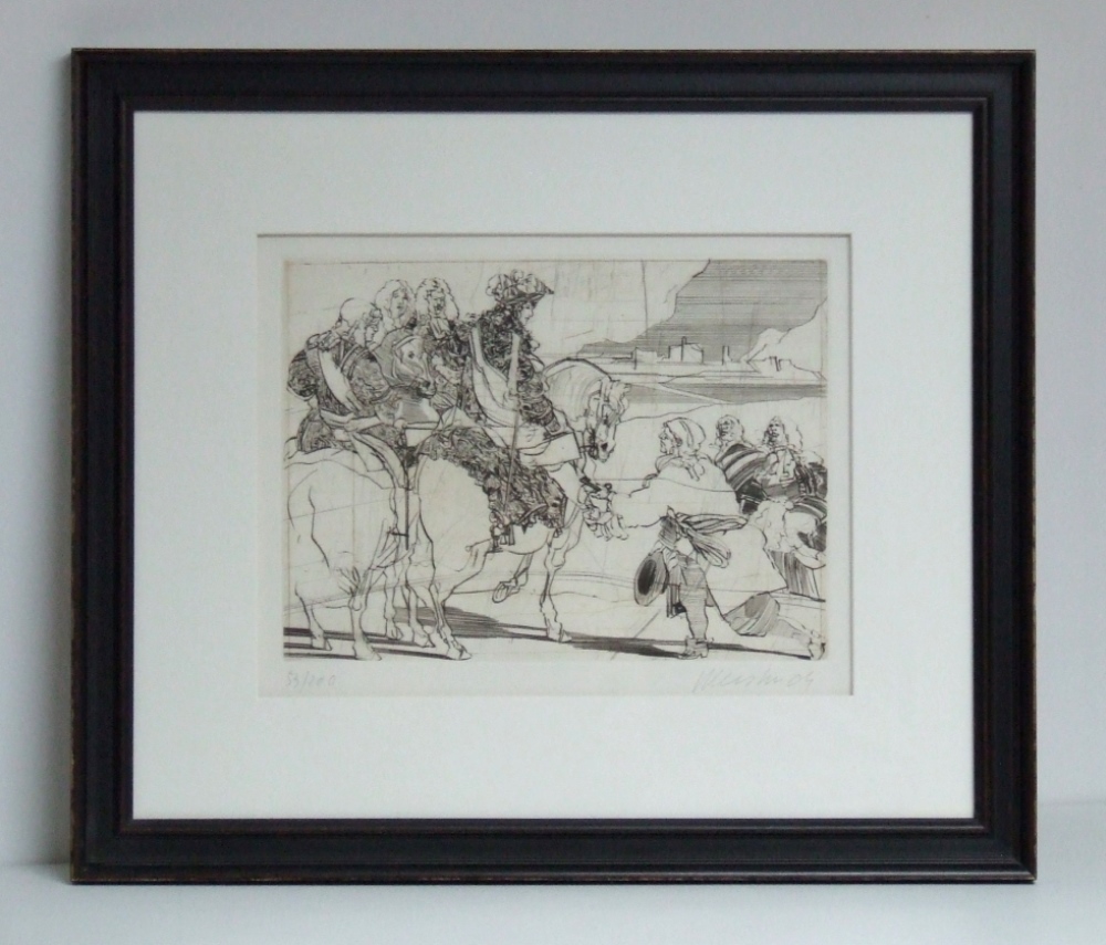 Claude WEISBUCH (1927 – 2014) Gravure – Le grand Siècle, 1981 – With frame – YLA