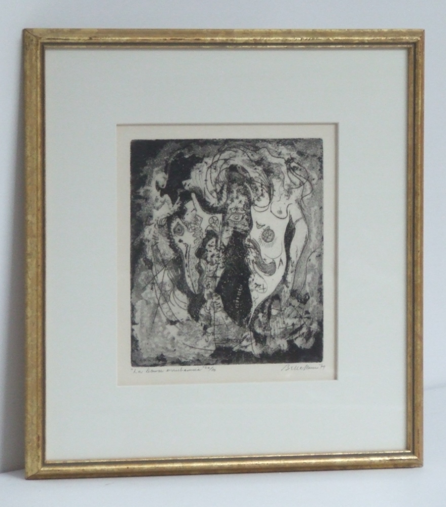 La dame enrubannée (The wrapped lady) dated 1979. (With frame)