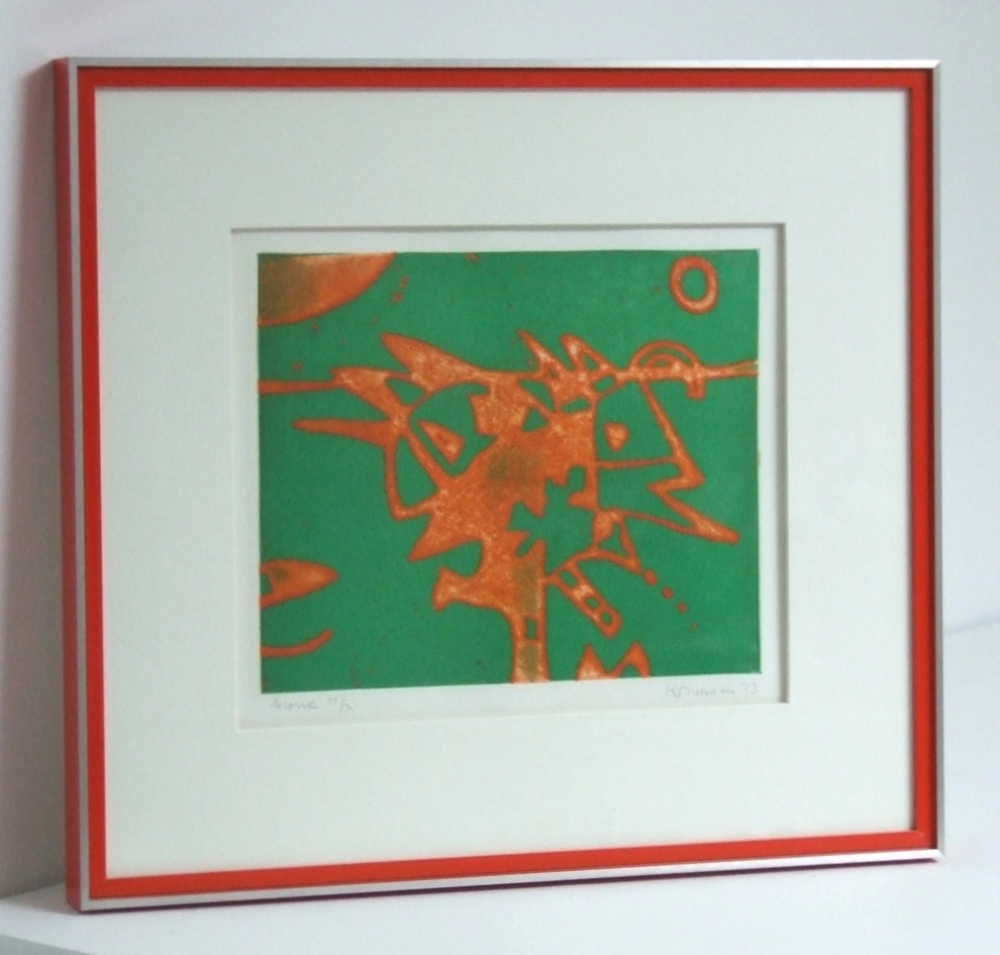 Licorne dated 1973. (Unicorn) With frame