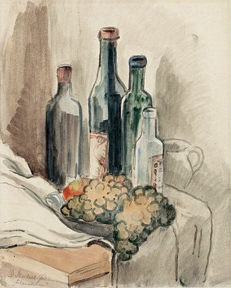 Titled: Still life -Flaschen, 1926 (Bottles)