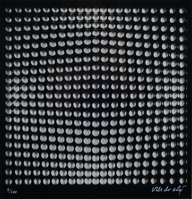 Victor VASARELY (1906-1997) – Screen print – Cinetique under glass nr 2 – YLA