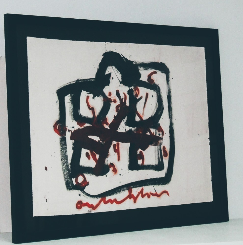 Anton HEYBOER (1924 – 2005) – Mixed media on paper – The System, 1988 – With frame