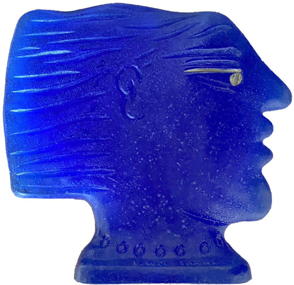 Alekos FASSIANOS (1935-2022) Sculpture in glass paste – Profile of a man, 1985 – YLA